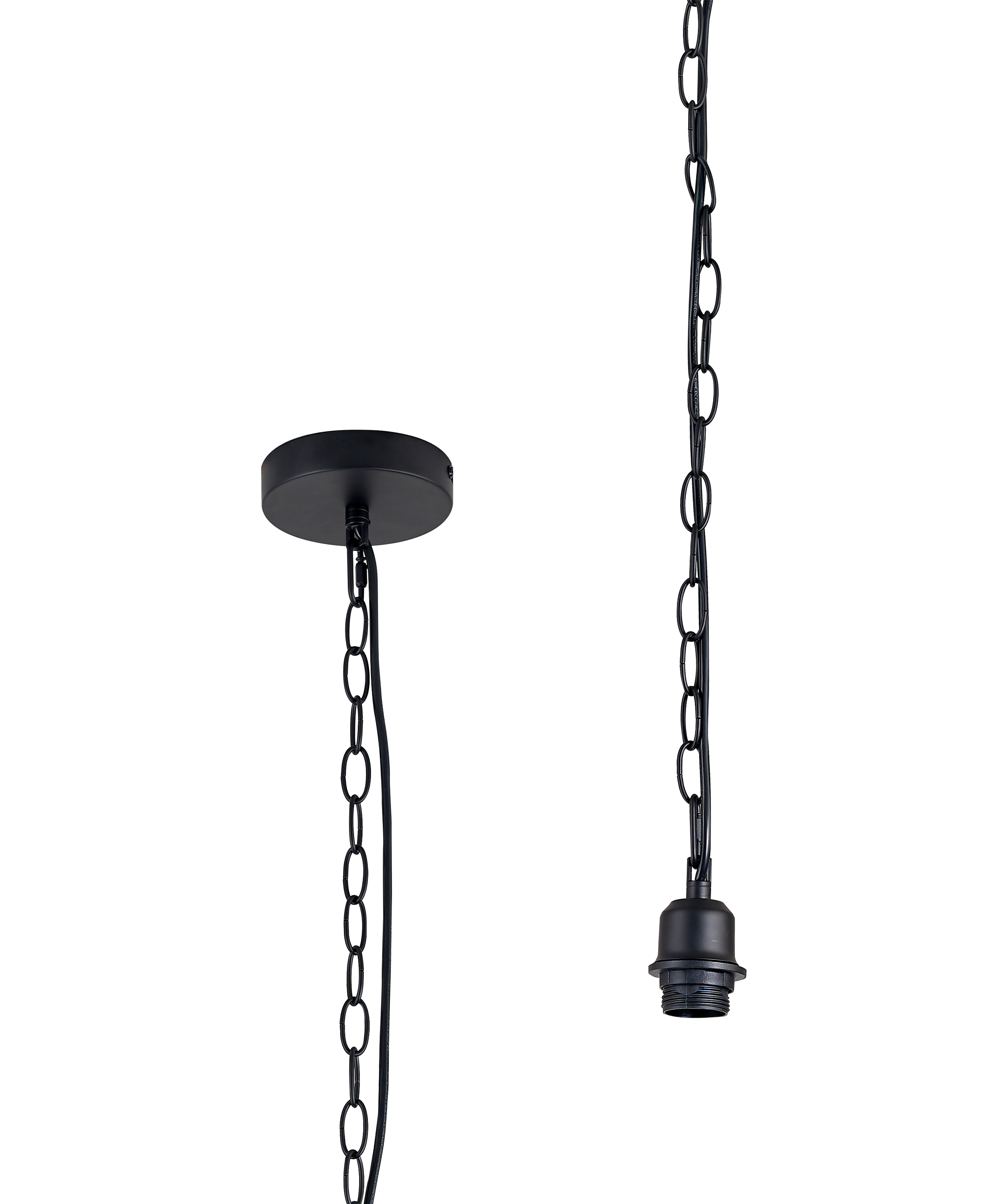 Kudo Matt Black Ceiling Lights Diyas Single Pendant